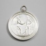Silver Canadian Indian Peace Treaty Medal, Unissued, after 1838, diameter 3 in — 7.6 cm