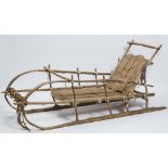 Athabascan Bent Spruce Dog Sled, late 19th/early 20th century, 34.5 x 84 x 31.5 in — 87.6 x 213.4 x