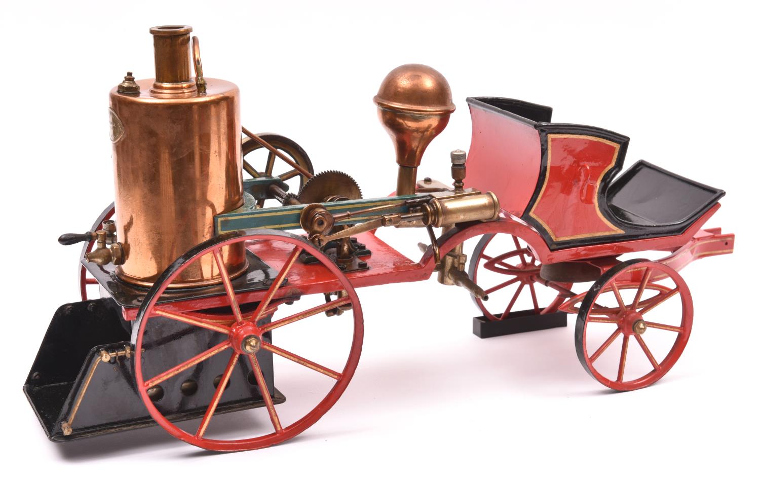 A rare Marklin 4-wheel horse drawn spirit fired fire engine c.1902. Of cast iron and tinplate - Image 3 of 7