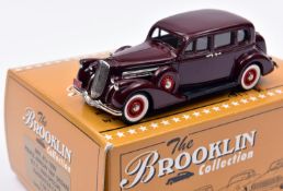 Brooklin Models BRK 81x 1936 Pierce-Arrow 1601 Sedan B.C.C. 2000 Special (Gangster Car). In maroon