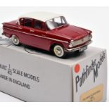 Pathfinder Models PFM17 1963 Hillman Super Minx. In cherry red with white roof and red interior.