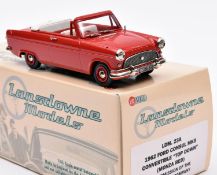 Lansdowne Models LDM.23A. 1962 Ford Consul MkII Convertible 'Top Down', in Monza Red, with white and