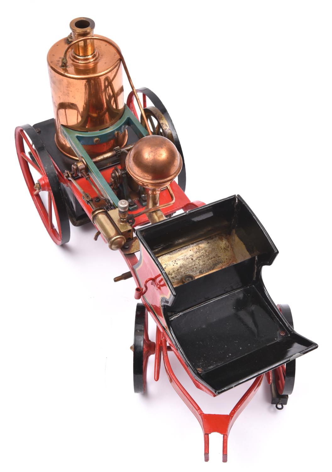 A rare Marklin 4-wheel horse drawn spirit fired fire engine c.1902. Of cast iron and tinplate - Image 5 of 7
