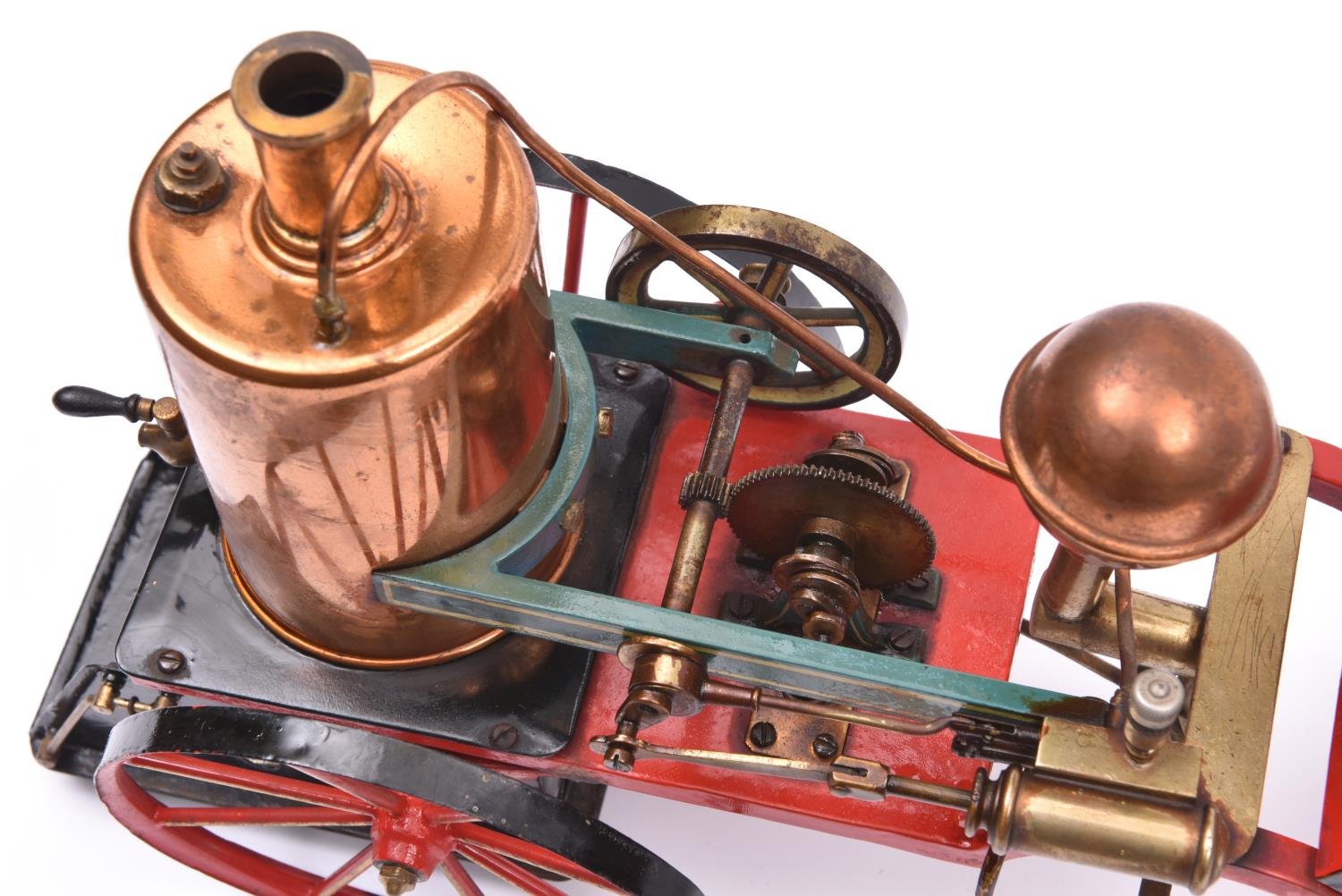 A rare Marklin 4-wheel horse drawn spirit fired fire engine c.1902. Of cast iron and tinplate - Image 4 of 7