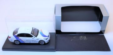 Kyosho 1:43 BMW Fahrertraining Ring Taxi. The M5 car that Sabine Schmitt used around the