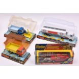 4 Dinky Toys A.E.C. Fuel Tanker ESSO (945). In white livery, with mid blue interior to cab. Plus a