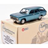 Lansdowne Models LDM.54 1972 Hillman Avenger Deluxe Estate in 'Aquarius Blue Metallic', with blue