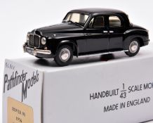 Pathfinder Models PFM2 1956 Rover 90 Saloon. In black with light green interior. Boxed. Vehicle