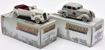 2 Brooklin Models. A BRK102x 1936 Hudson Terraplane. A C.T.C.S. special 2005. In light grey with