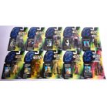 24x Kenner Star Wars carded figures. Dated 1997, on green/orange backed cards and contained in 3