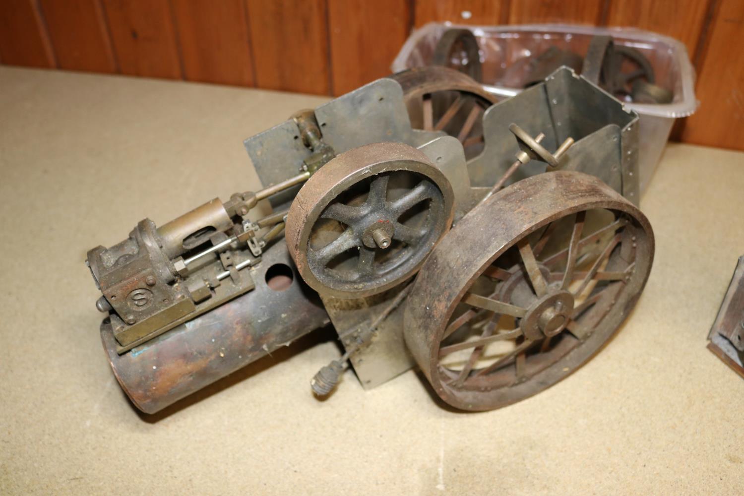 2x live steam traction engine bodies. The remains of traction engines in different scales. The - Image 4 of 6