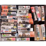 20x unconstructed plastic kits of Tanks and other military vehicles and figures in mainly 1:72 scale