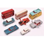 8 Dinky Toys. Chevrolet El Camino Pick-Up (449). In turquoise and cream, boxed. Plus a Routemaster