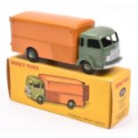 A French Dinky Toys Fourgon Simca Cargo (33A). In olive green and orange. Boxed, very minor wear.