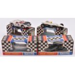 4x Tri-ang Scalextric 'Race Tuned' series slot cars. Team Car (C19) in white, RN5. Ford GT (C77)