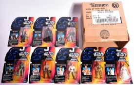 24x Kenner Star Wars carded figures. Dated 1997, on green/orange backed cards and contained in 3