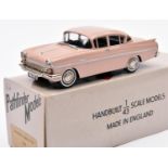 Pathfinder Models PFM6 1958 Vauxhall Cresta PA Saloon. In pale pink with black interior. Boxed,