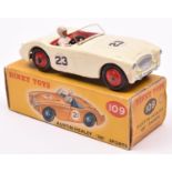 Dinky Toys Austin-Healey '100' Sports (109). An example in cream with red interior and wheels. RN23,