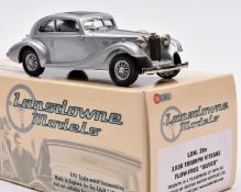 Lansdowne Models LDM.29a 1935 Triumph Vitesse Flow-Free in metallic silver, with light grey