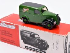 Somerville Models Fordson 5CWT Van 109. An example in green Castrol Motor Oil livery. Boxed, light