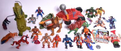 27x Masters of the Universe 1980s items by Mattel. Including; Castle Greyskull with weapon rack,