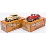 2 Brooklin Models. A BRK85x 1941 Chrysler New Yorker Convertible. C.T.C.S. 2000 in red with light