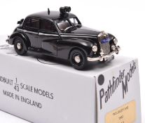 Pathfinder Models PFM7 1953 Wolseley 6/80 Police Car. In black with brown interior, Police to