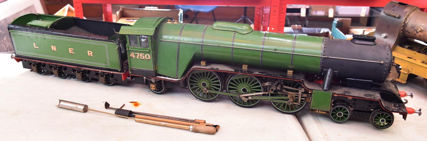 A 3.5 inch gauge live steam LBSC 'Hielan Lassie'. Based on a Class A1 4-6-2 tender locomotive.