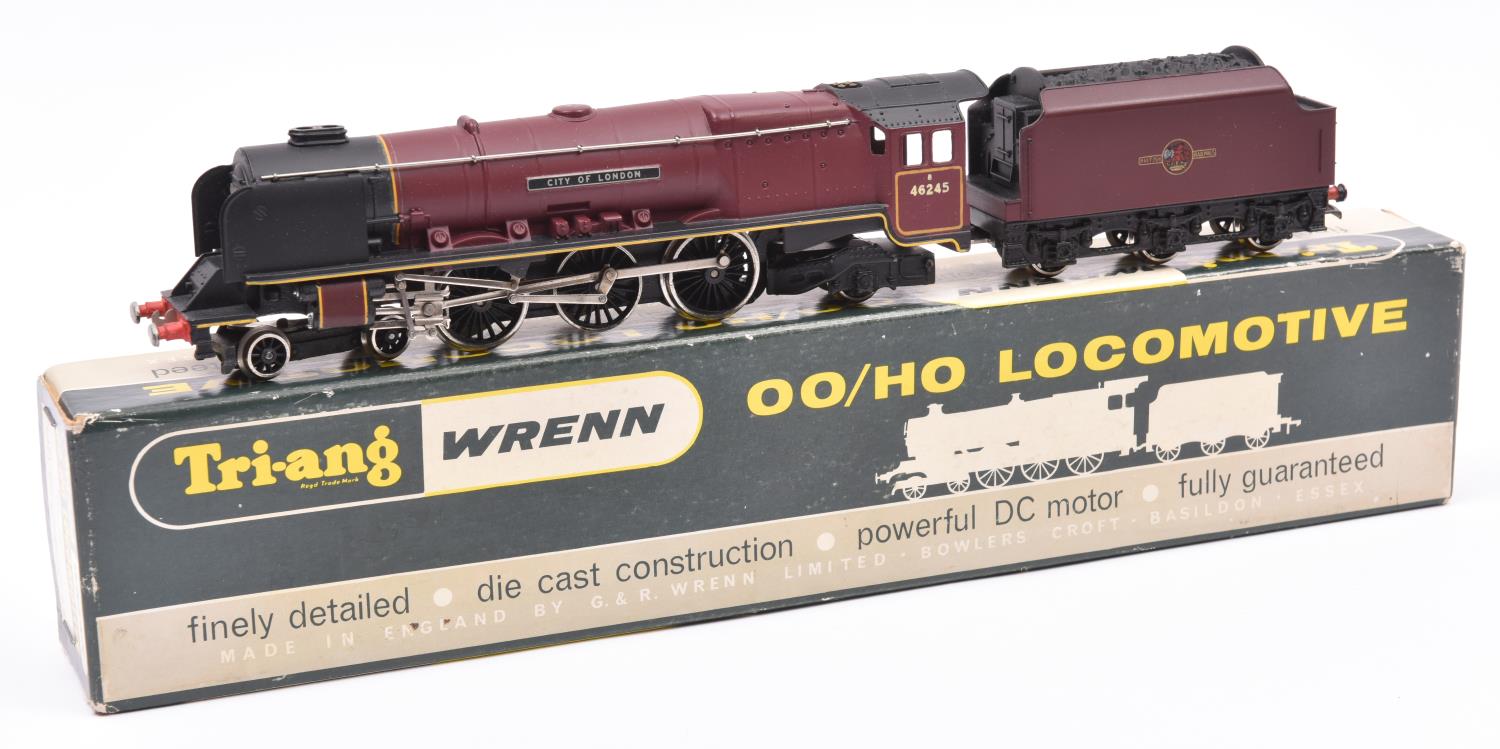 Tri-ang Wrenn Railways OO gauge BR locomotive. A Coronation Class 4-6-2 tender loco, City of