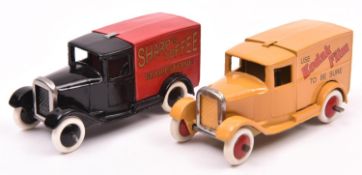 2 professionally restored Hornby Series Delivery Vans, 22/28 series. Both restored as 28
