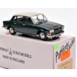 Pathfinder Models PFM27 1963 Triumph 2000 MkI. In dark green with a light green roof and a light