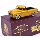 Brooklin Models BRK 53X. A 1956 Chevrolet Cameo Pick-Up. W.M.T.C. 1995. In mustard yellow with black