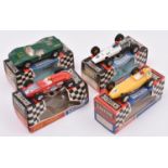 4x Tri-ang Scalextric slot cars, (3 from the 'Race Tuned' series). Ford Mirage (C15) in green,