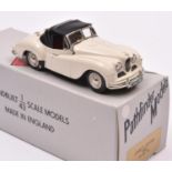 Pathfinder Models PFM 18 1952 Jowett Jupiter. In cream with red interior and black roof. Boxed, with