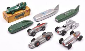 8 Dinky Toys racing/record cars. Vanwall Racing Car 239. In green with green wheels, RN35, with a