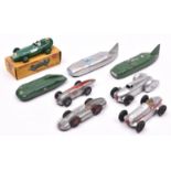 8 Dinky Toys racing/record cars. Vanwall Racing Car 239. In green with green wheels, RN35, with a