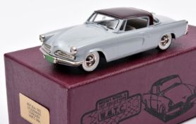 Brooklin BRK32ax 1953 Studebaker Starliner. W.M.T.C. 1994 Limited Edition. In light grey with maroon