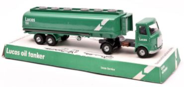 Dinky Toys A.E.C. Fuel Tanker (945). A harder to find promotional example in green Lucas Oil livery.