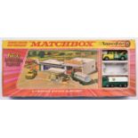 Matchbox Superfast Service Station And Forecourt set G-1. Comprising white plastic BP service