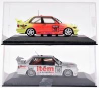 2 Minichamps 1:43 BMW M3 E30. ITEM, racing number 10, driver Becker and a Pennzoil racing number 31,