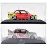 2 Minichamps 1:43 BMW M3 E30. ITEM, racing number 10, driver Becker and a Pennzoil racing number 31,