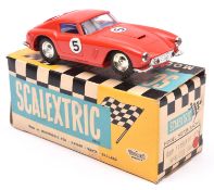 A Tri-ang Scalextric Ferrari 250GT Berinetta (C69) without lights. Example in red with driver,