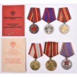 Russia (6): Valiant Labour medal (instituted 1938), with Lilac and gold edged ribbon; Good Conduct