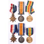 WWI trios: 1914-15 star, BWM, Victory (311608 W L Hopkins, S.P.O., RN) VF and GVF (victory ribbon