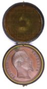 A fine French bronze prize medallion for the 1855 “Exposition Universelle”, 60mm diam, the obverse