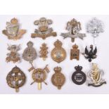 8 cavalry cap badges: 5th Lancers (poor WWI striking with brass pennants), 7th Hussars, 8th Hussars,