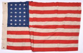 A US Marine Corps linen flag, 60” x 35”, the hoist stamped “U.S. 1941 60 x 35 U.S.M.C”, “Annapolis