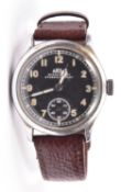 DH marked Arsa wristwatch. Serial D21833H. Bright plated case, likely refinished, 34mm without