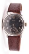 DH marked Helma wristwatch. Serial D 6642 H. Plated case, some wear to plating, 32mm without