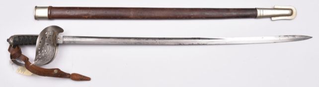 A scarce Edward VIII 1897 pattern Infantry officer’s sword, the Victorian blade 33”, etched with